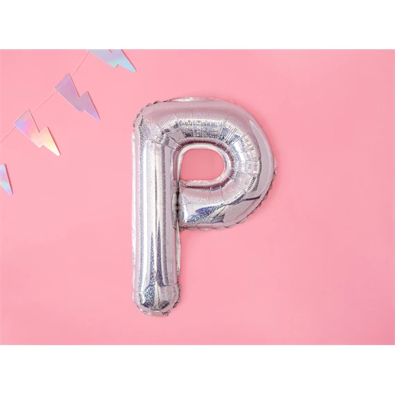 Lufi p betű fólia 35 cm irizáló