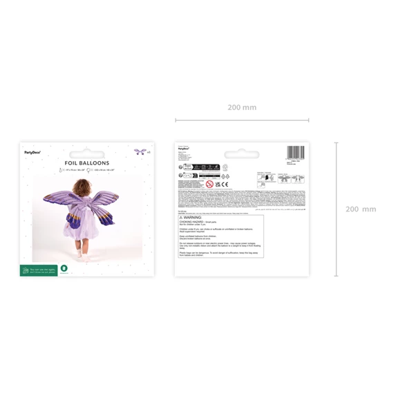 Lufi pillangószárny fólia matt lila 102x50 cm