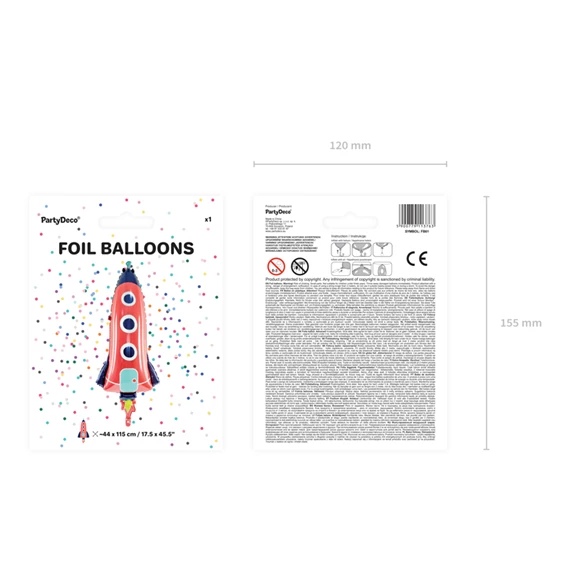 Lufi rakéta fólia 44x115 cm mix