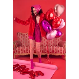 Lufi szív fólia 45 cm rózsaarany