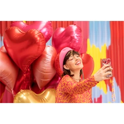 Lufi szív fólia 75x64,5 cm rózsaszín