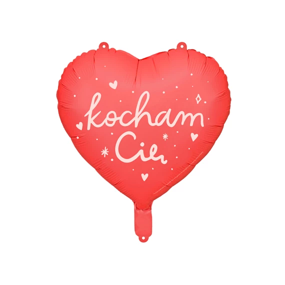 Lufi szív fólia ``Kocham Cię`` 45 cm mix