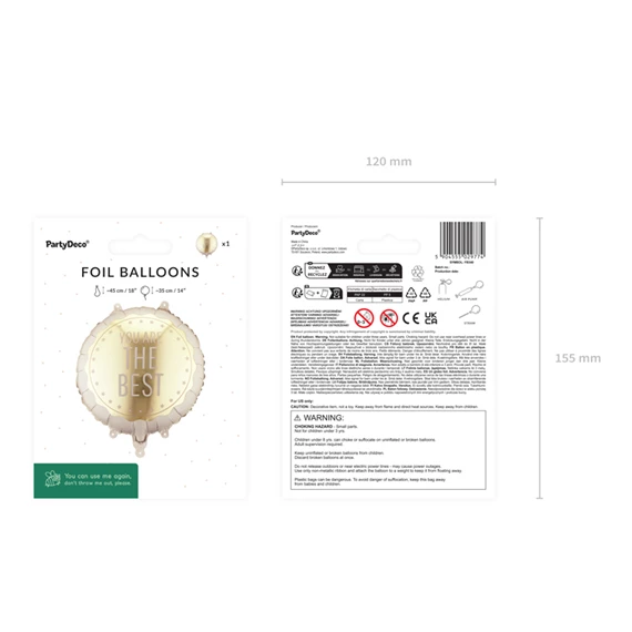 Lufi tábla `Te vagy a legjobb` 35x35 cm, mix