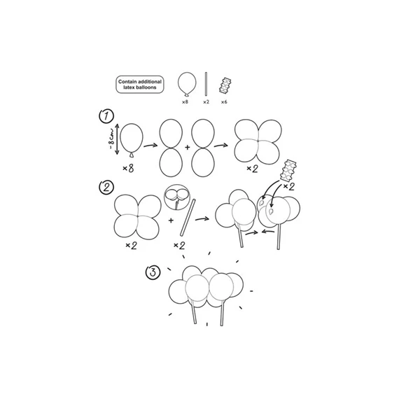 Lufi tortadísz kék 29 cm