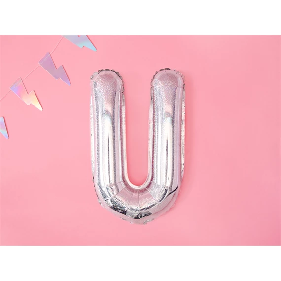 Lufi u betű fólia 35 cm irizáló
