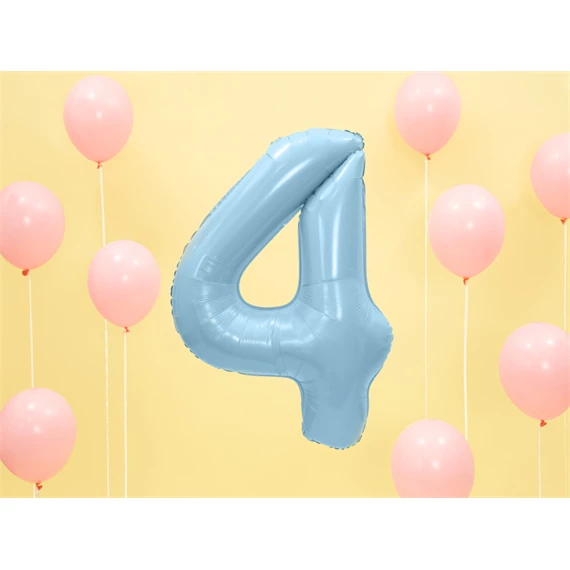 Lufi 4-es szám fólia 86 cm világoskék