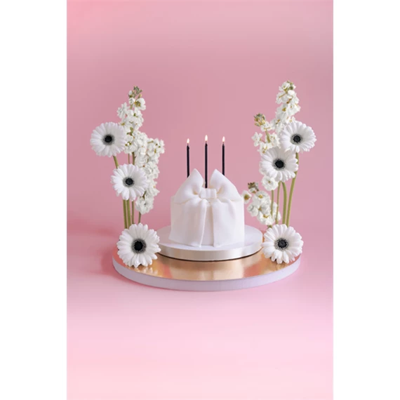 Sima születésnapi gyertyák fekete 14 cm S/12