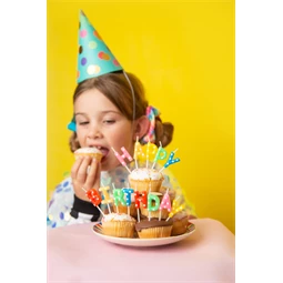 Party kalapok pöttyös, mix, 16 cm S/6