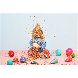 Party kalapok pöttyös, mix, 16 cm S/6