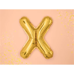 Lufi x betű fólia 35 cm arany