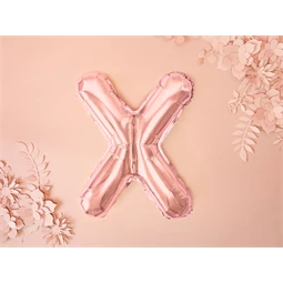 Lufi x betű fólia 35 cm rózsaarany