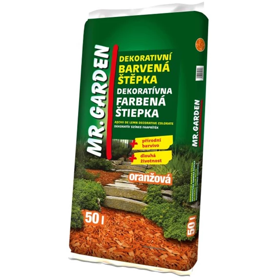MR.GARDEN Decorative Color Mulch - narancssárga 50 l
