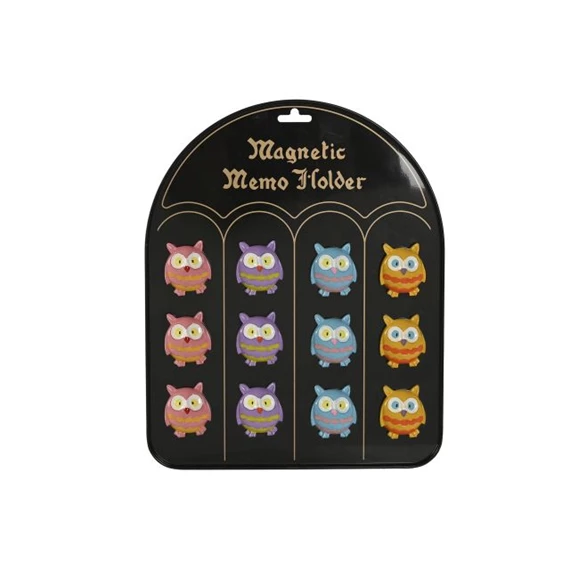 Mágnes bagoly 3x4 cm 4 féle