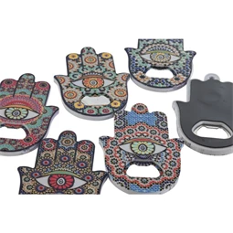 Mágnes sörnyitóval 7,5x0,7x11,5 cm 6 féle