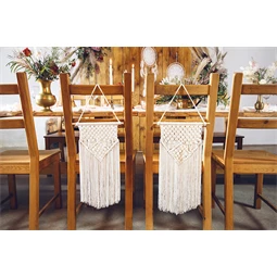 Makramé törtfehér 30x49 cm