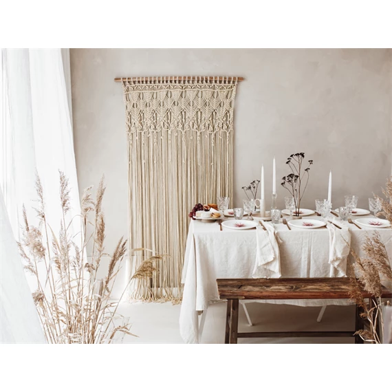Makramé törtfehér 94,5x171 cm