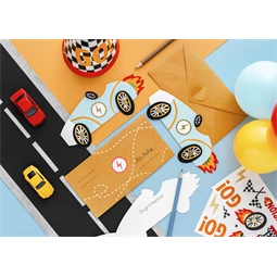 Matrica autók, mix 2-10x2-6 cm