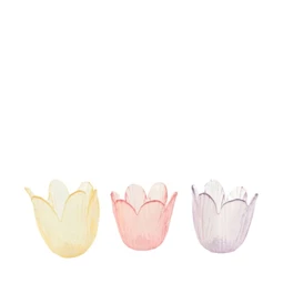 Mécsestartó virág 7,8x7,8x7,5 cm 3féle