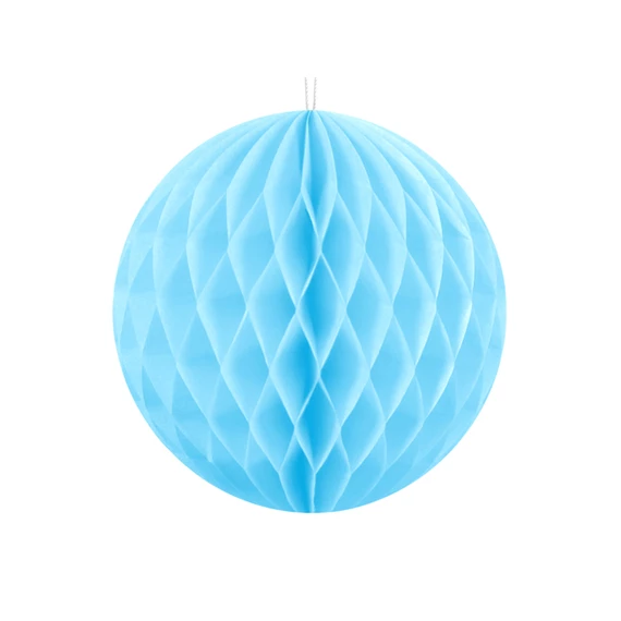 Méhsejt dekor gömb égkék 10 cm