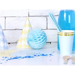 Méhsejt dekor gömb égkék 10 cm