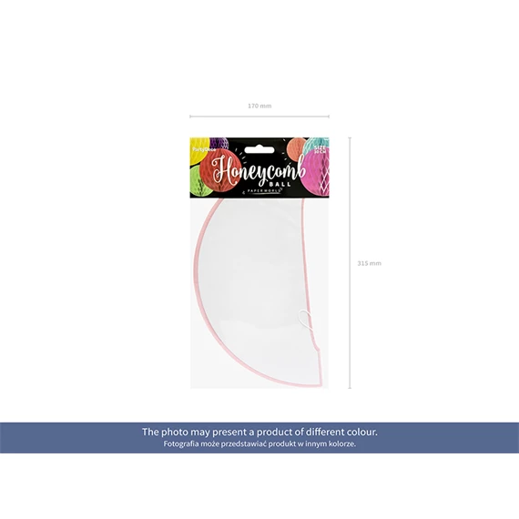 Méhsejt dekor gömb égkék 30 cm