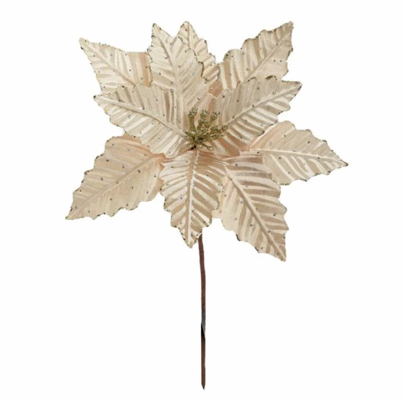 Mikulásvirág glitteres, betűzős 30 cm