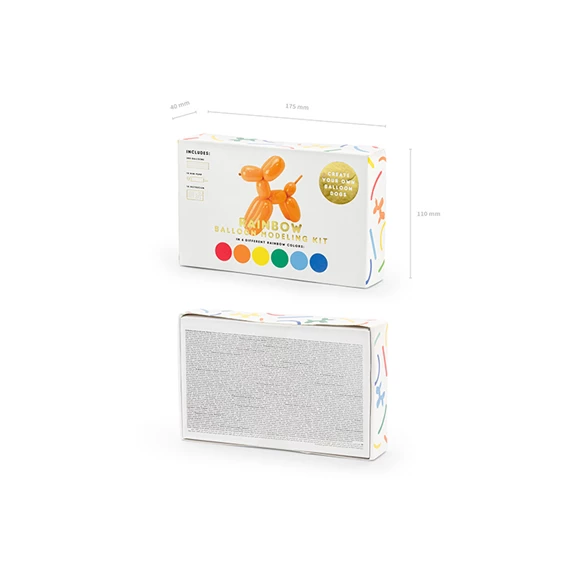 Modellező pasztell lufi 130 cm pumpával, vegyes S/30