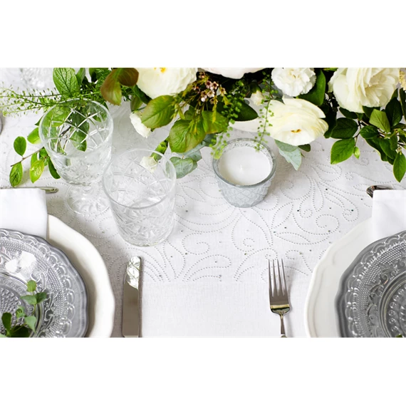 Nyomott organza fehér 0,48 cm x 9 m