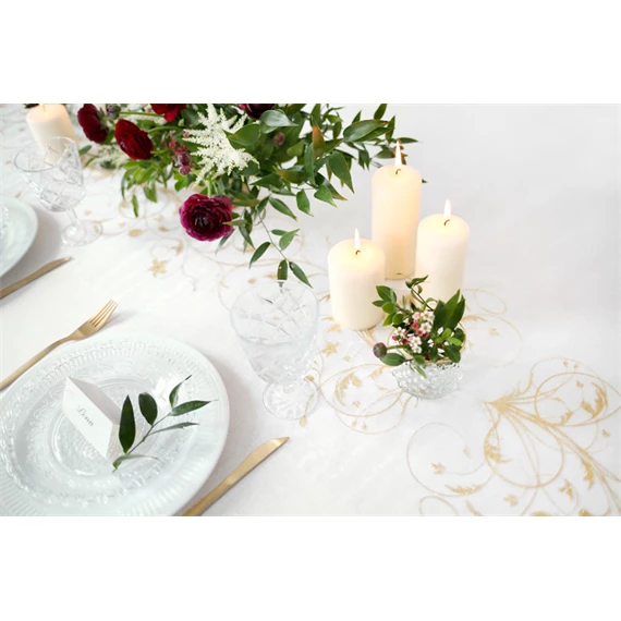 Nyomtatott organza krém 0,36 cm x 9 m