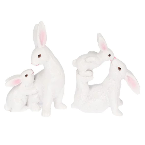 Nyúl kisnyúllal 7,1x4,5x10,4 cm, 8x3,7x9 cm 2 féle