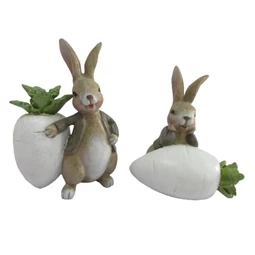 Nyúl répával ülő, álló 8,5x5x12 cm 2 féle