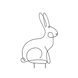 Nyúl stilizált betűzős 29x58,5 cm