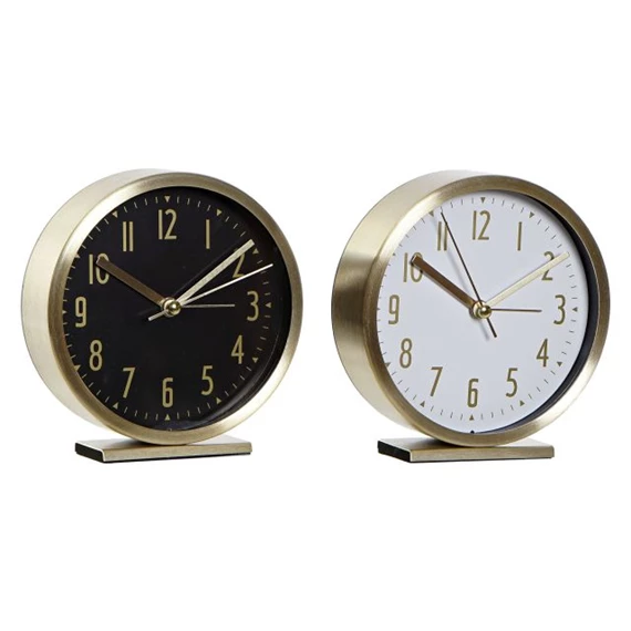 Óra ébresztő, kerek, AA elemmel 11,3x3,5x12 cm 2 féle