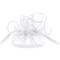 Organza tasakok fehér 25 cm S/10