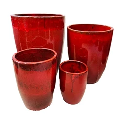 Óriás kaspó szett kül-, beltéri, fagyálló 56x70, 48x60, 38x50, 28x37, 20x26 cm S/5