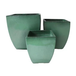 Óriás kaspó szett szögletes kül-, beltéri, fagyálló 47x53, 38x44, 30x33 cm S/3