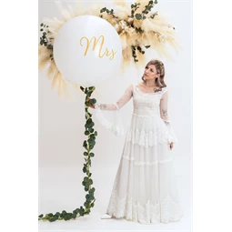 Óriás lufi 1 m mrs fehér