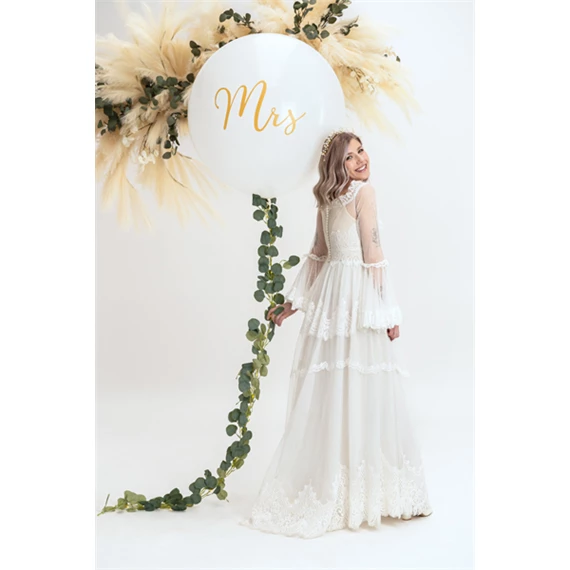 Óriás lufi 1 m mrs fehér