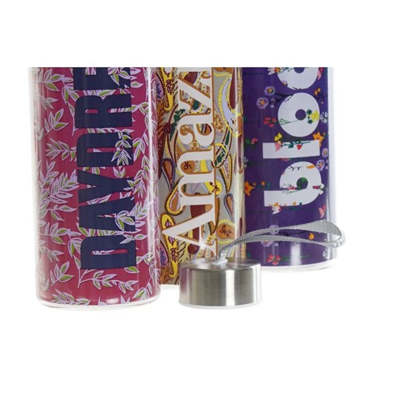 Palack 6,5x6,5x23 cm 550 ml 3 féle