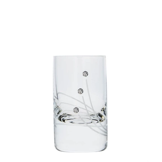 Pálinkás pohár Swarovski kristállyal 70 ml 7,6x3,9 cm S/6