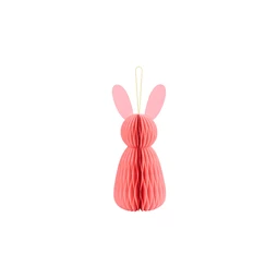 Papír dekoráció méhsejt nyuszi rózsaszín 30 cm