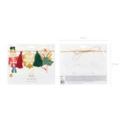 Papír girland diótörő, mix, 2 m