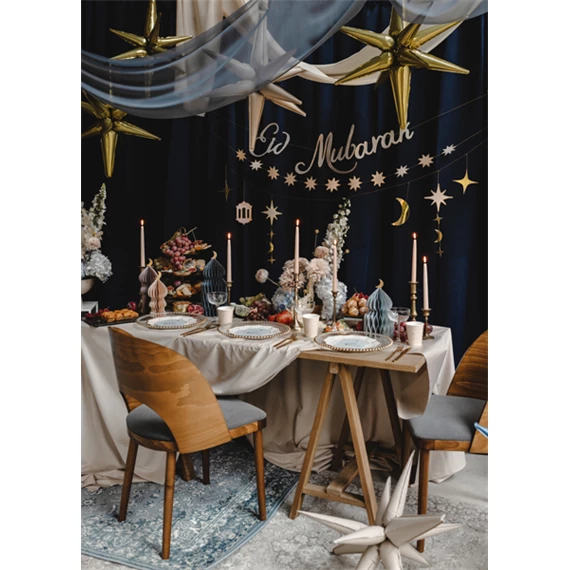 Papír méhsejt dekorációk eid mubarak, mix, 22,5-33,5 cm S/4