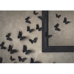 Papír molylepke dekoráció 6-12 cm fekete S/30