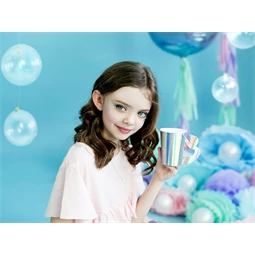 Papírpohár sellő, irizáló, 220 ml S/6