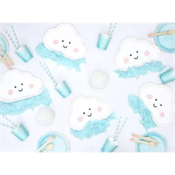 Papír szívószálak világoskék 19,5 cm S/10