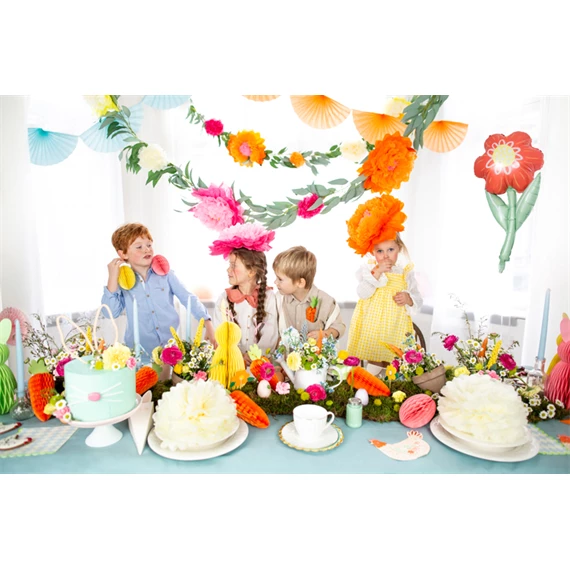 Papírdísz virágok 35 cm mix S/3