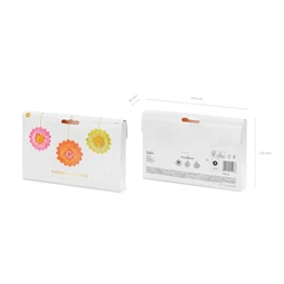 Papírdísz virágok 35 cm mix S/3