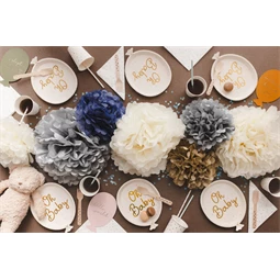 Papírgömb pompom sötétkék 25 cm