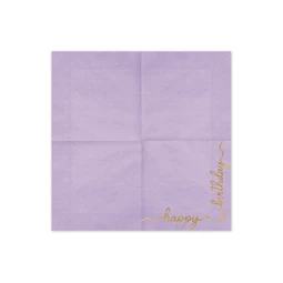 Szalvéta happy birthday, mix, 33x33 cm S/12